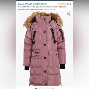 Girls size 10/12 Canada Weather Gear Parka Jacket